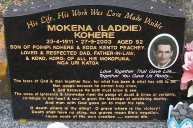 Kohere, Mokena (Headstone)