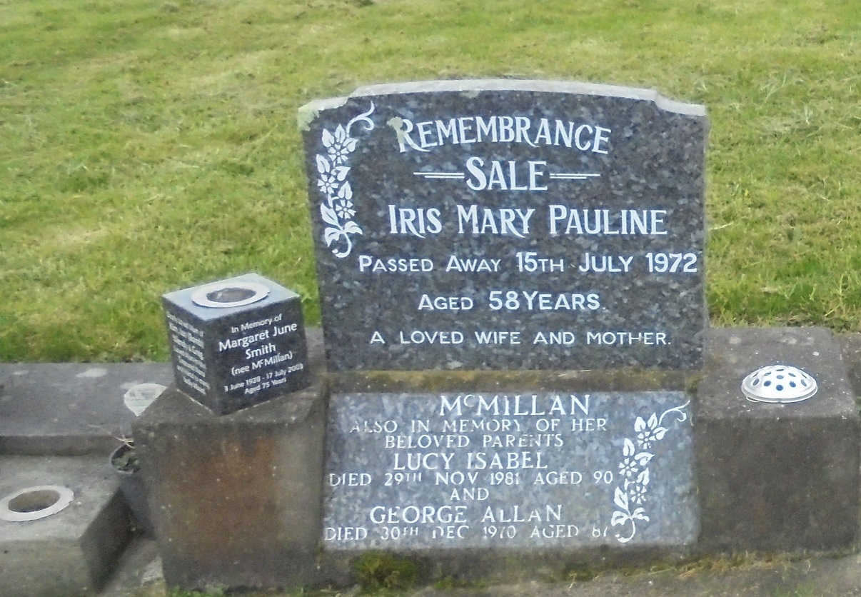 McMillan, George, Lucy and Iris. (Headstone)