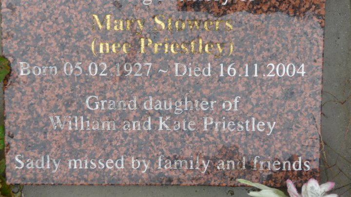Priestley, Mary (Headstone)